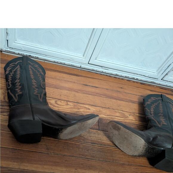 Lucchese Classics L156264 Handmade Boots Black/Brown Size 10.5 - Picture 14 of 16